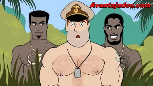 Soldats gays baisent en animation militaire hardcore
